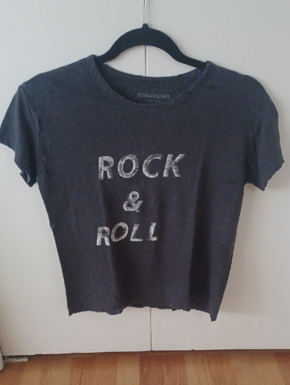 Zadig & Voltaire Black Graphic 'Rock & Roll' Tee